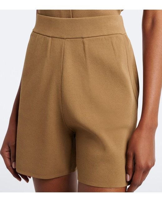 Max Mara Natural Knitted Shorts