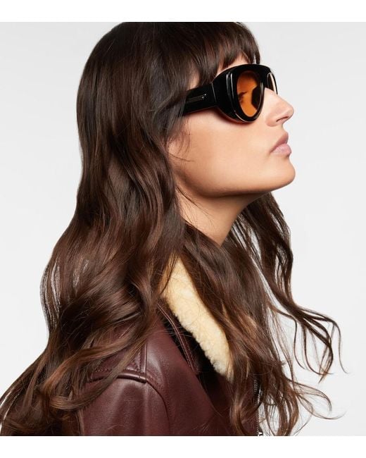 Bottega Veneta Black Osservatorio Flat-Top Sunglasses