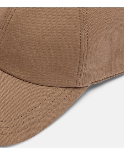The Row Natural Caspian Cotton And Cashmere Canvas Baseball Cap