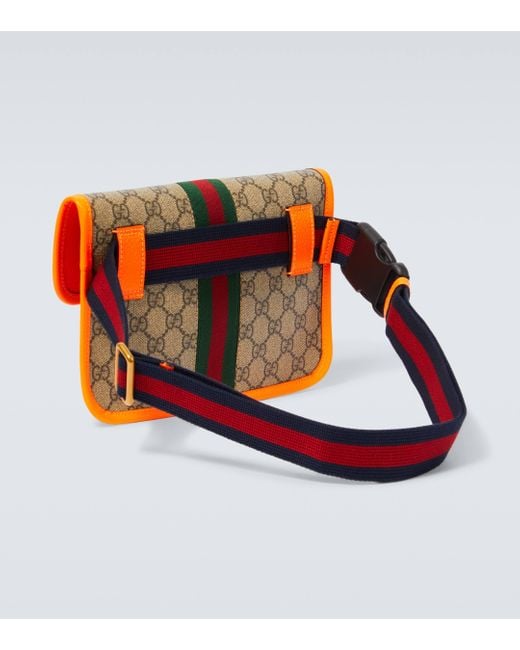 Sac ceinture Ophidia GG Small en toile Gucci pour homme en coloris Orange
