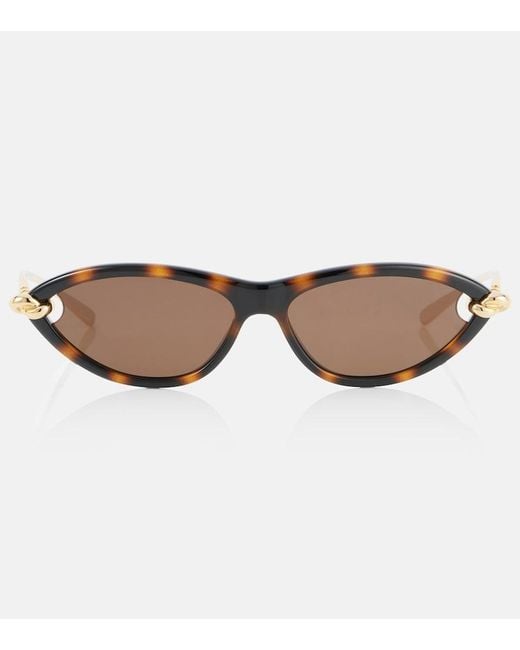 Bottega Veneta Brown Cat-Eye Sunglasses