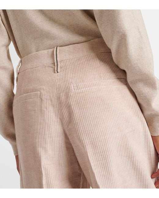 Brunello Cucinelli Natural Straight Pants