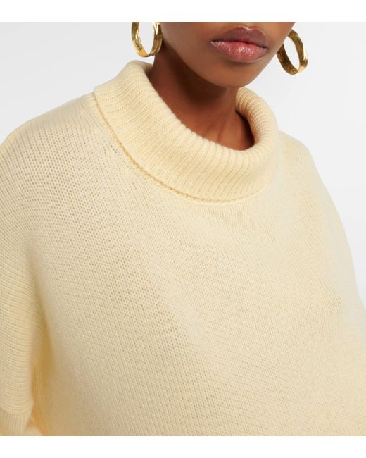 Lisa Yang Yellow Heidi Cashmere Turtleneck Sweater