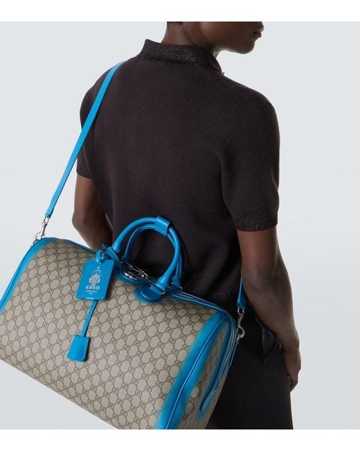 Gucci Blue Gg Duffel Bag for men