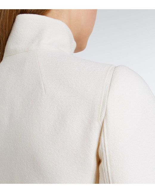 Alaïa White Cropped Wool Jacket