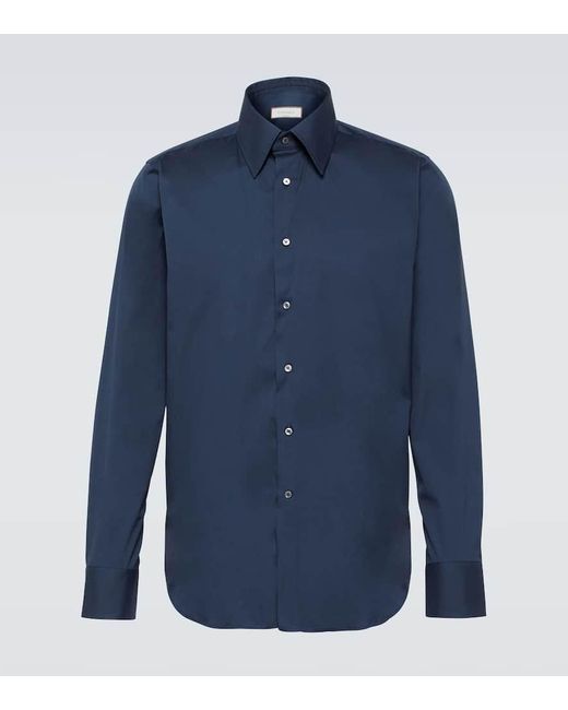Canali Hemd aus einem Baumwollgemisch in Blue für Herren