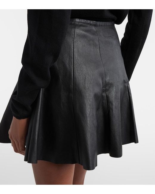 Stouls Black Mila Leather Miniskirt