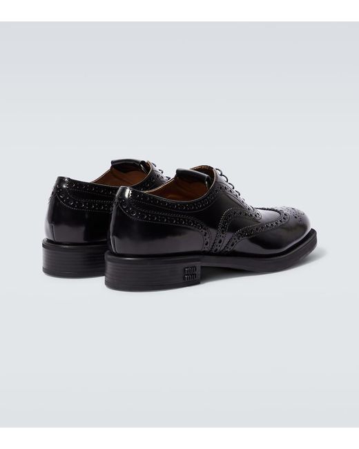 Miu Miu Black X Church's Leather Brogues for men