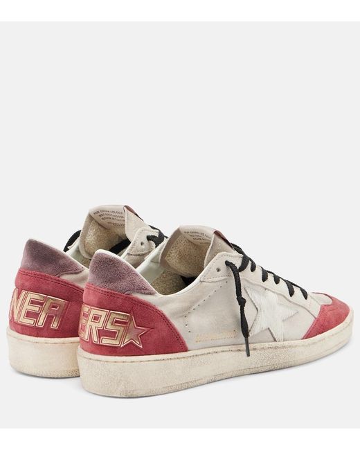 Golden Goose Deluxe Brand Pink Ball Star Suede Sneakers