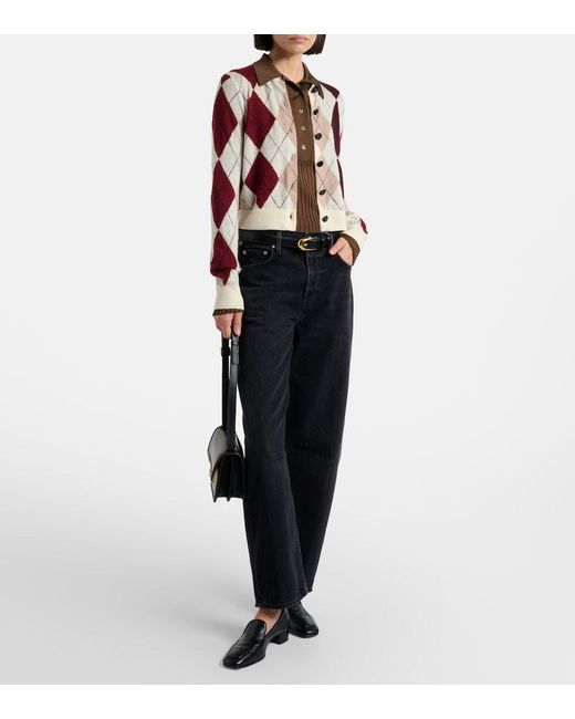 Citizens of Humanity Blue Miro Cropped High-Rise Barrel-Leg Jeans