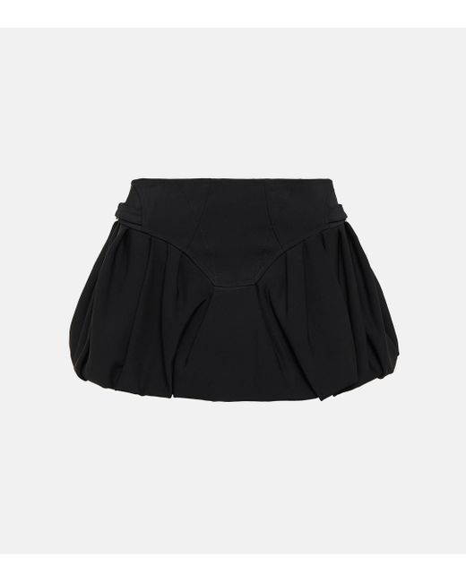 Mugler Black Crepe Miniskirt