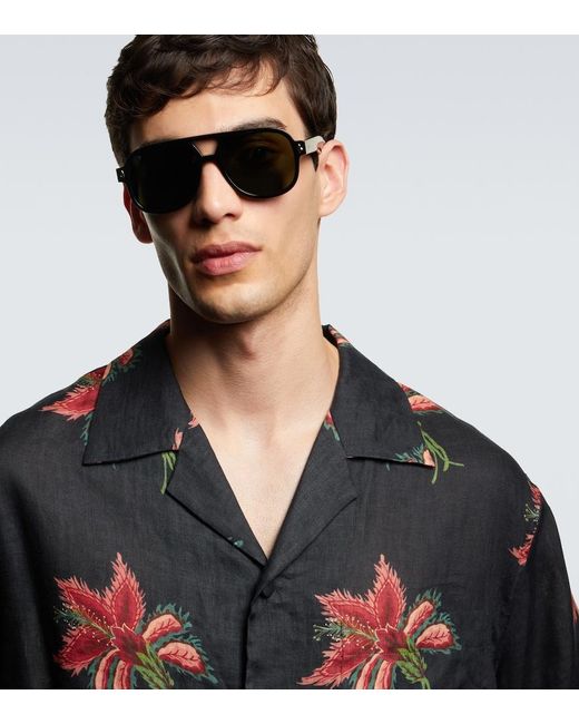Sestini Eyewear Green Undici Aviator Sunglasses for men