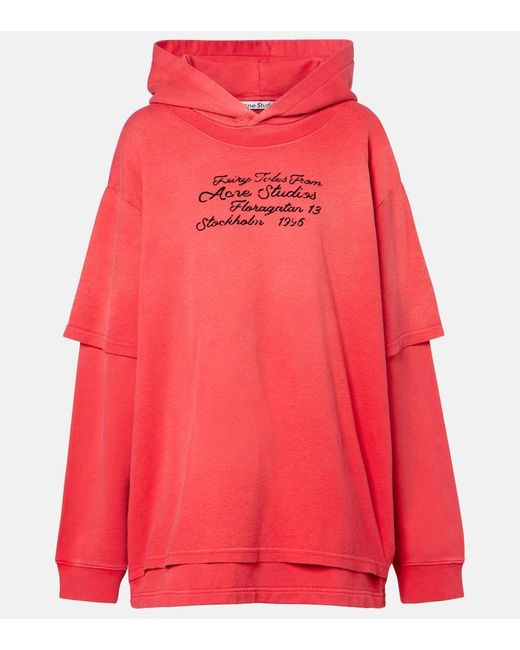 Acne Red Floor Cotton Sweatshirt