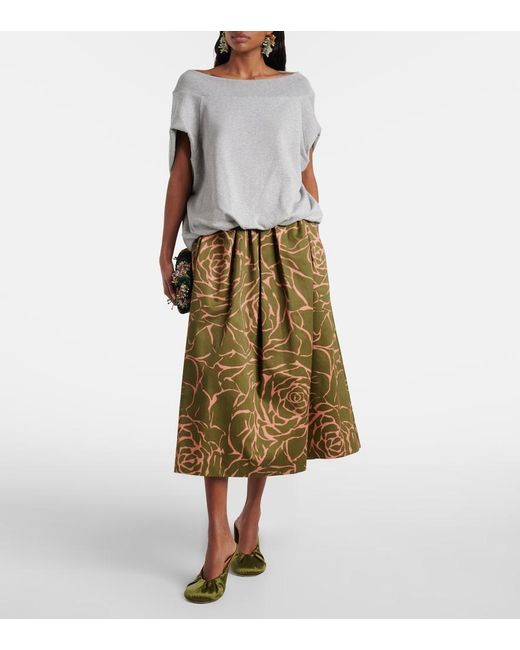 Dries Van Noten Gray Cocoon Cotton Jersey Sweatshirt