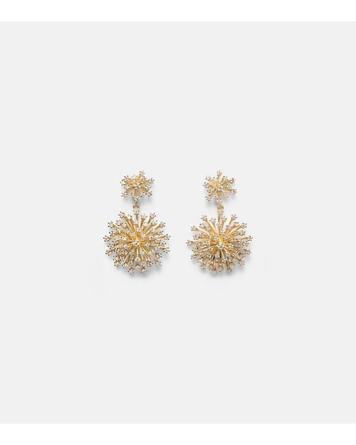 Sydney Evan White Burst 14Kt Drop Earrings With Diamonds