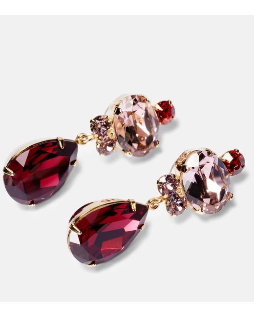 Jennifer Behr Red Catherine-Plated Drop Earrings