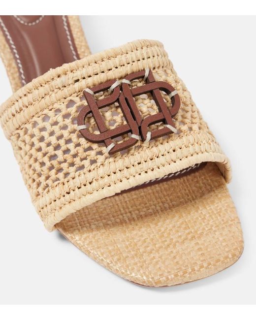 Jonathan Simkhai Pink Sydney Raffia Mules