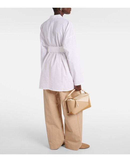 TOVE White Arya Cotton Wrap Top