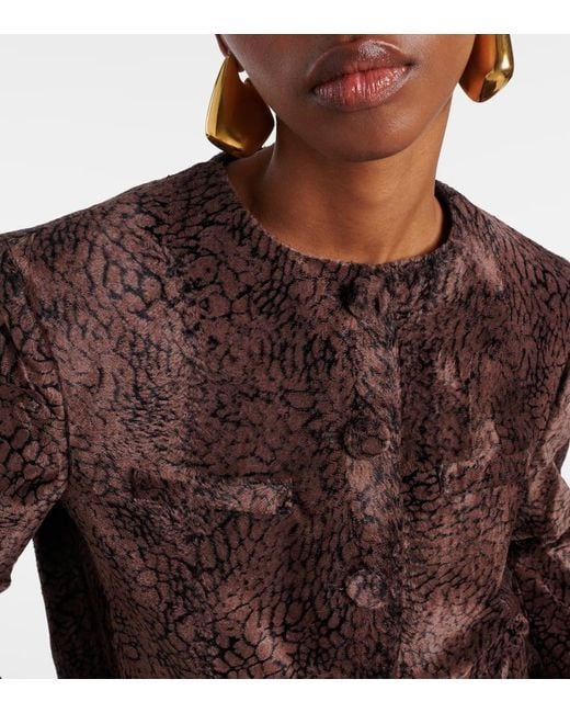 Blazé Milano Brown Shamo Bolero Velvet Jacket