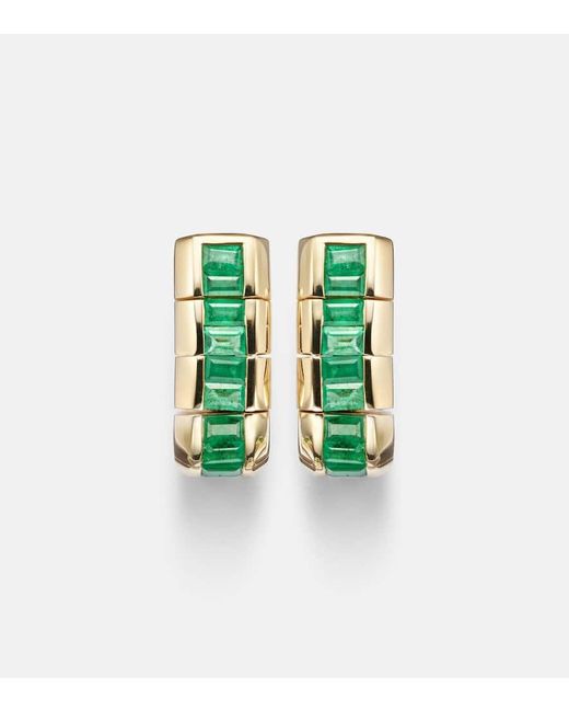 Boucles D'Oreilles Chains En Or 18 Ct Et Emeraudes SHAY en coloris Green