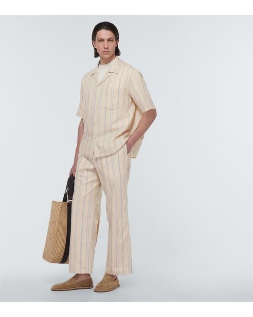 Commas Natural Floral Jacquard Pants for men