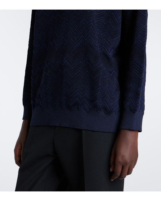 Missoni Blue Pullover Zigzag