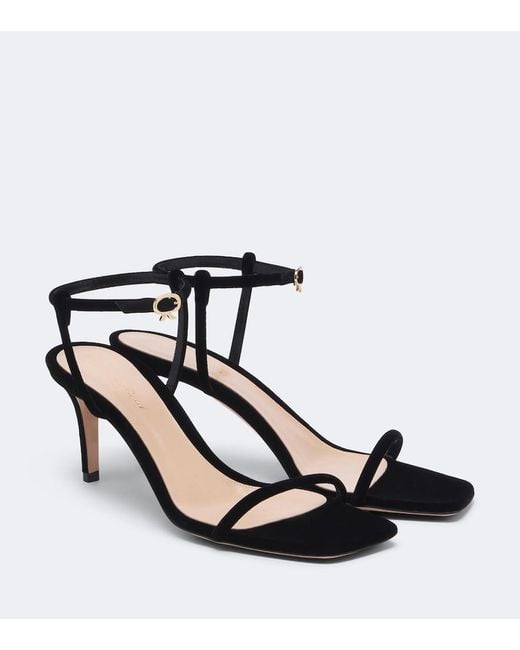 Gianvito Rossi Black Velvet Sandals