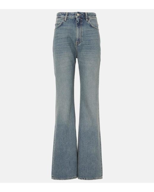 Balenciaga Blue Mid-Rise Flared Jeans