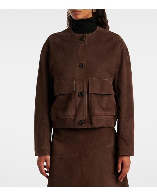 Yves Salomon Brown Suede Jacket