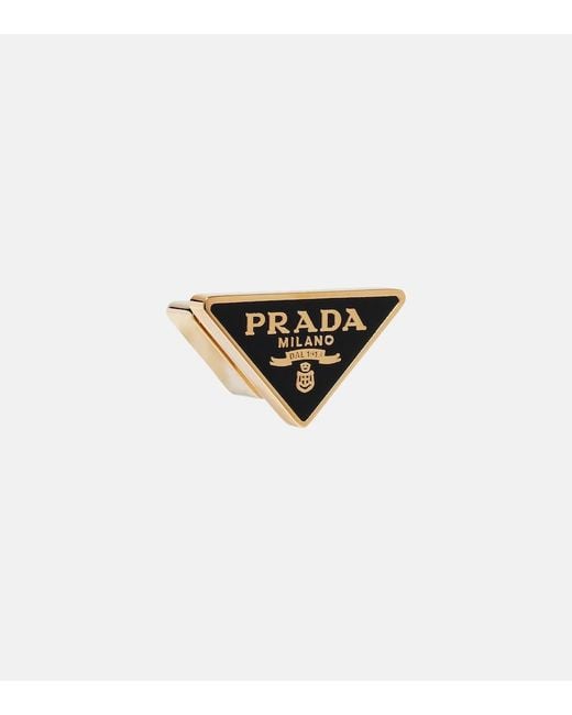 Prada White Enamel Earrings