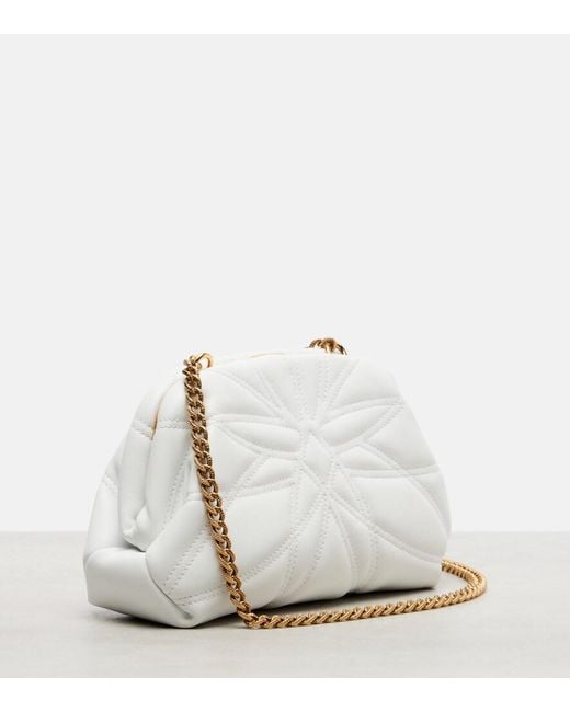 Dolce & Gabbana White Devotion Small Embellished Leather Clutch