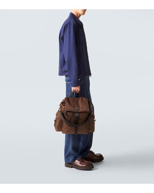 Prada Brown Explore Re-Nylon Backpack for men