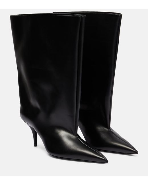 Balenciaga Black Ankle Boots Waders aus Leder