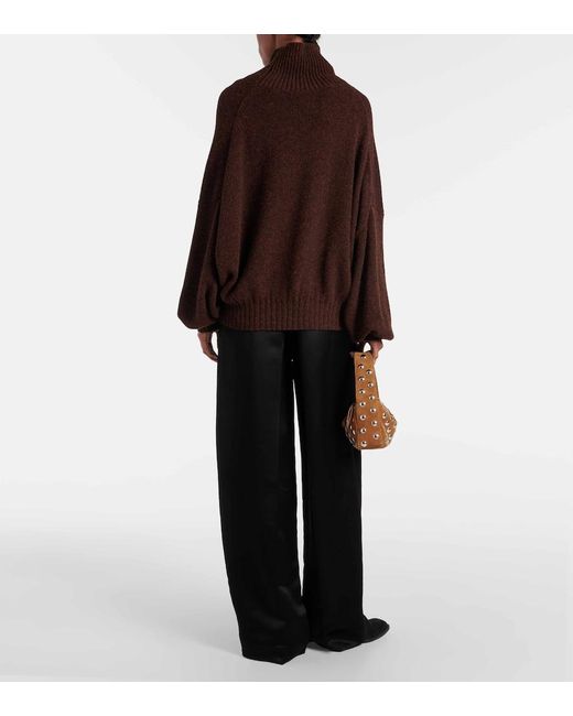 Khaite Brown Morris Cashmere-Blend Sweater