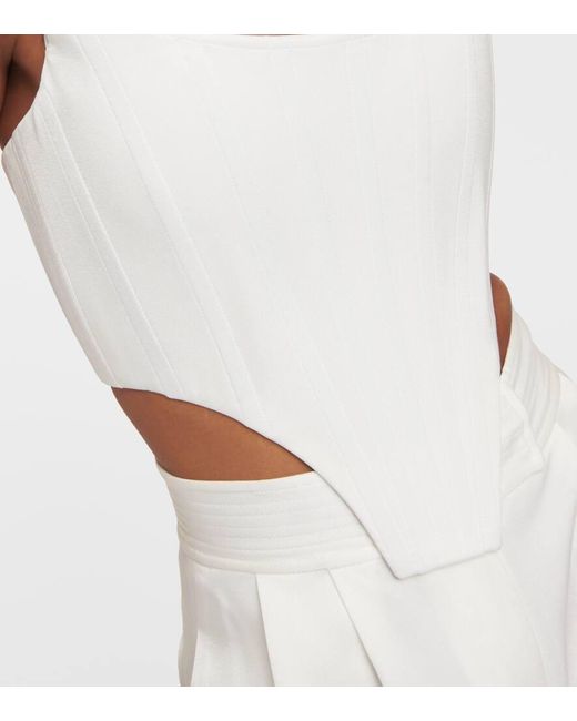 Alex Perry White Cropped-Top