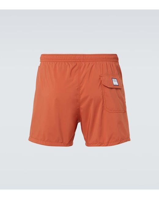 Fedeli Orange Swim Trunks for men