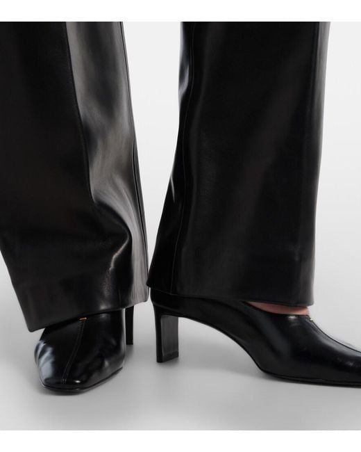 Khaite Black Cecilia Leather Pumps