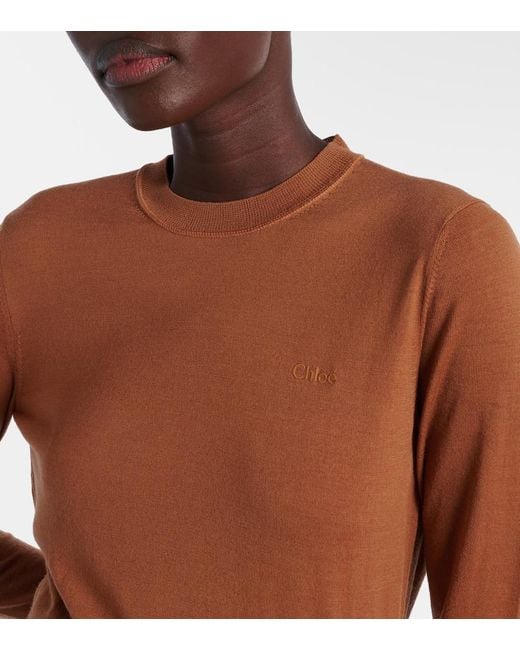Chloé Brown Wool Sweater