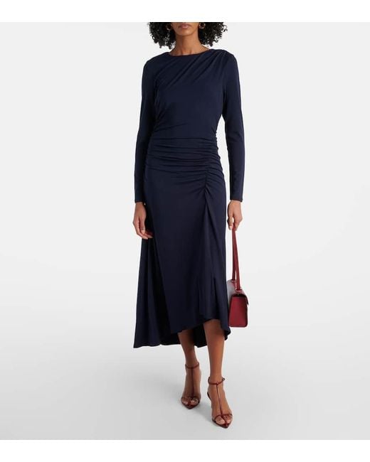Abito Midi Con Ruches di Veronica Beard in Blue