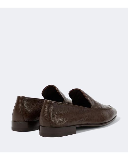 Manolo Blahnik Brown Truro Leather Loafers for men