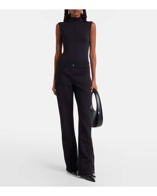 Coperni Blue Low-Rise-Hose Aus Einem Baumwollgemisch