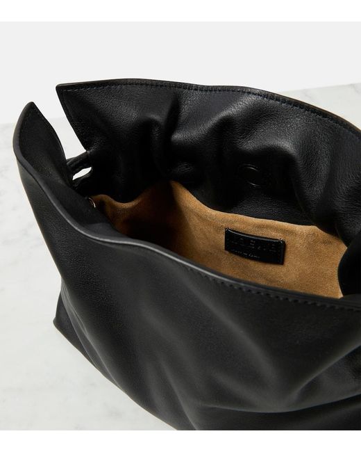 Loewe Black Flamenco Mini Leather Clutch
