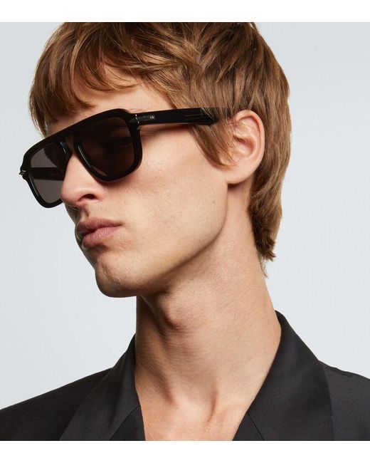 Dior Brown Diorblacksuit S15I Flat-Top Sunglasses for men