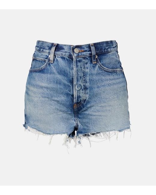 FRAME Blue The Dare Denim Shorts