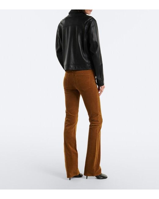 FRAME Brown The Corduroy Bootcut Cotton-Blend Pants
