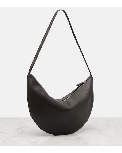 The Row Black Izzy Small Leather Shoulder Bag