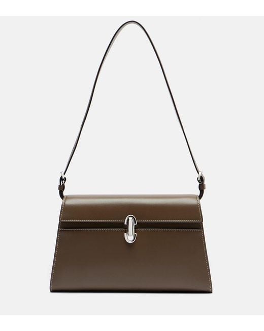 SAVETTE Metallic Symmetry Leather Shoulder Bag