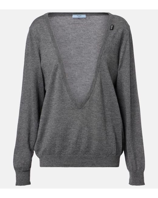 Prada Gray Cashmere Sweater