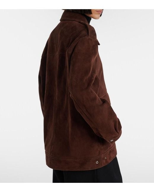 Nour Hammour Brown Drey Suede Field Jacket