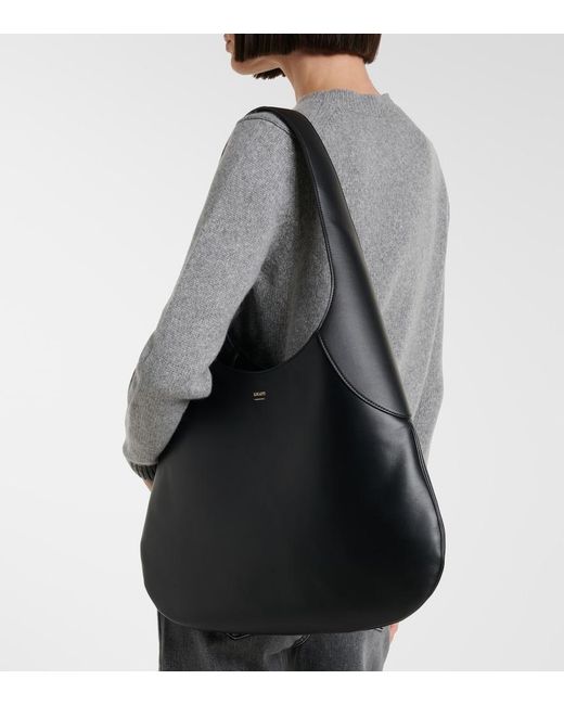 Khaite Black Joan Large Leather Shoulder Bag